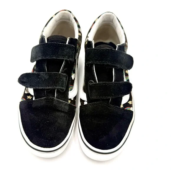 Vans Kids Black Sneakers with Rainbow Accents‎ - Picture 3 of 8